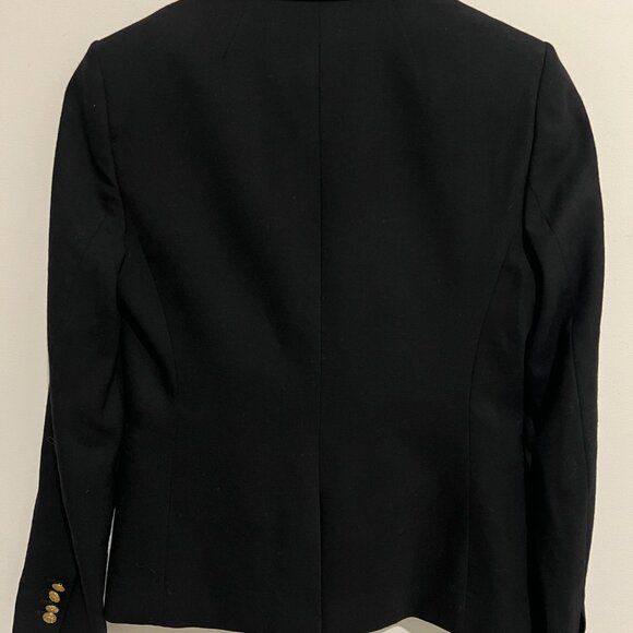 J CREW Schoolboy Solid Black Blazer Jacket sz US 6 - Picture 3 of 4
